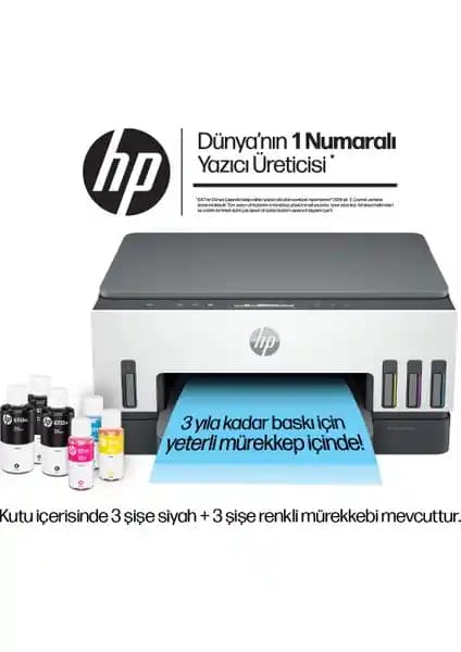HP Smart Tank 720 Çok Fonksiyonlu Yazıcı: Yüksek Kalite ve Kablosuz Kullanım