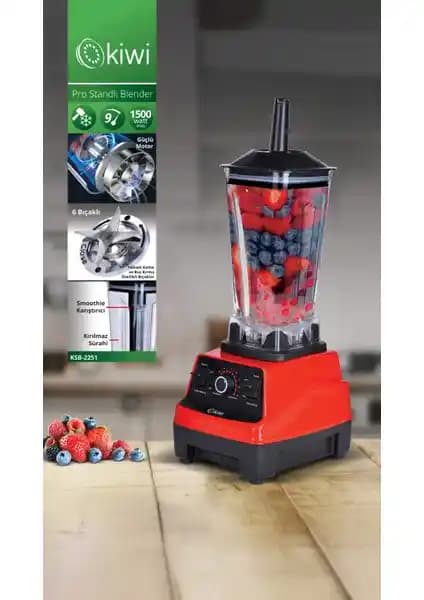 Kiwi Ksb-2251 2000W 6 Paslanmaz Çelik Bıçaklı Pro Standlı Blender Özellikleri ve Performansı
