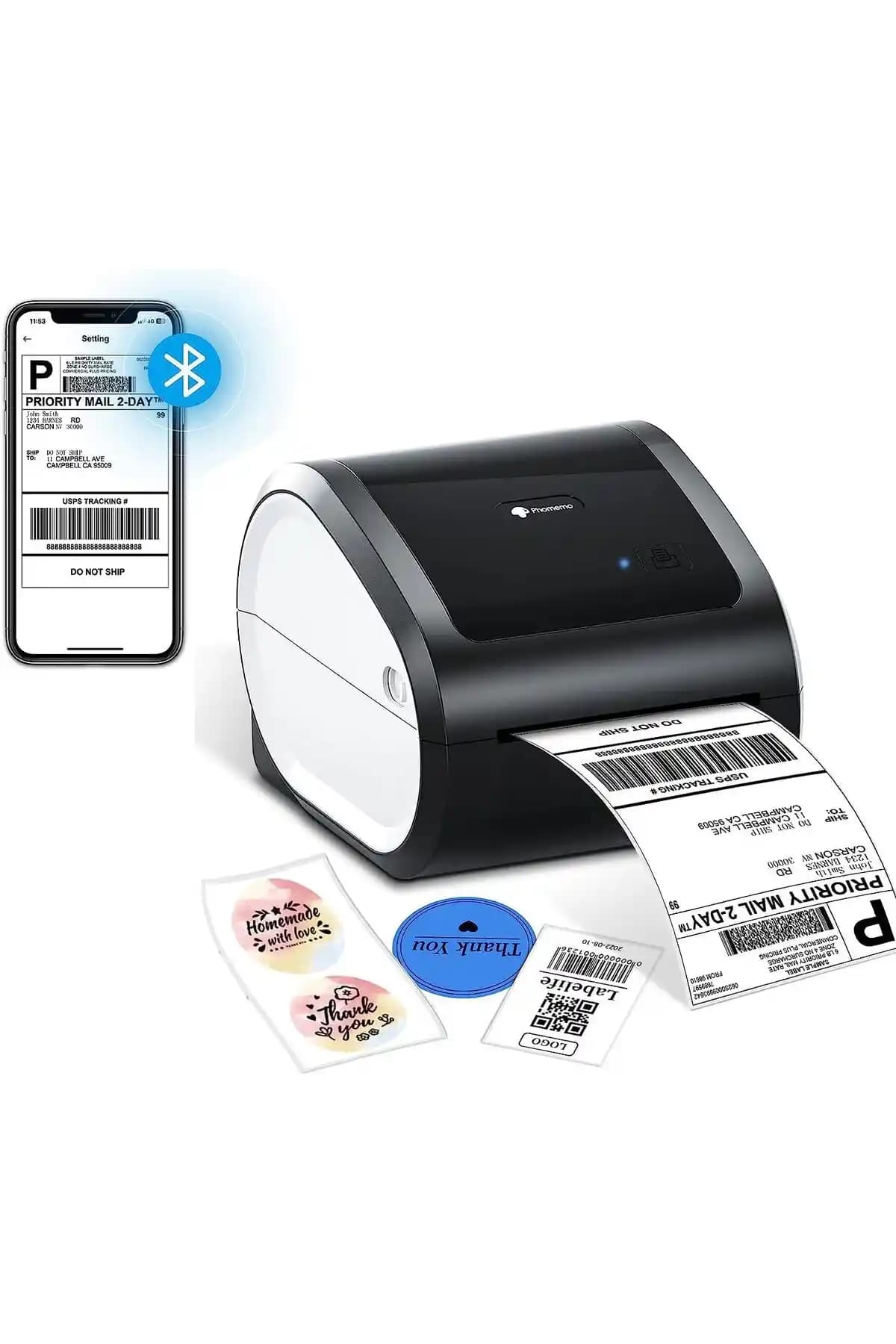 Phomemo D520-BT Bluetooth ve USB Termal Yazıcı ile Hızlı ve Esnek Etiket Baskısı