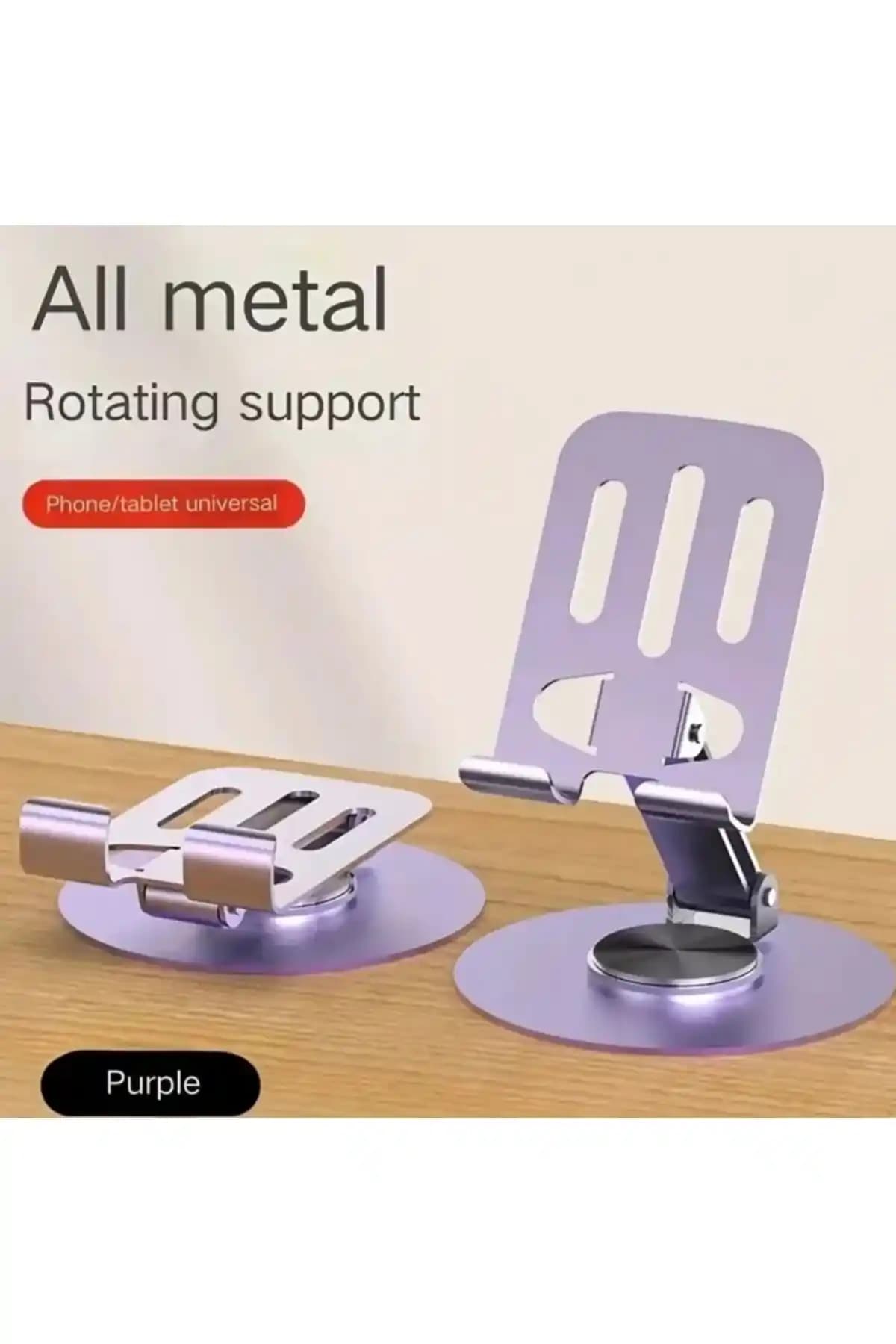 Twinix Masaüstü Mor Telefon Tutucu: Şık, Fonksiyonel ve Kablosuz Şarj Özellikli Stand
