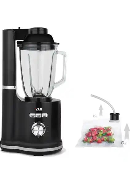 Yui SF717 2 in 1 Cam Hazneli 6 Bıçaklı Vakumlu Blender Seti ile Sağlıklı Mutfak
