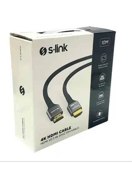S-Link 4K 10MT HDMI Kablo V2.0 30Hz Profesyonel Uzun Mesafe Bağlantı Çözümü