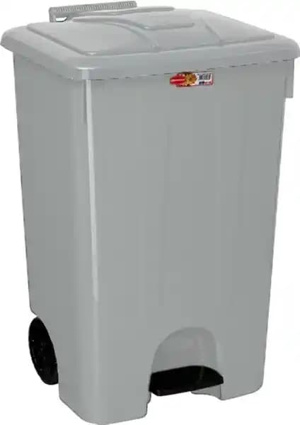 Şenyayla 85 Lt Köşeli Pedallı Tekerlekli Çöp Kovası İş Yerleri ve Yoğun Kullanım İçin Uygun