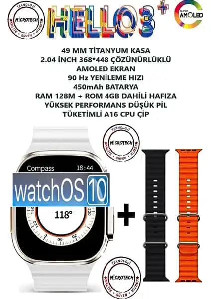 Agm Teknoloji HK10 Pro Max ve T-Max Hello Watch 3+ Plus Karşılaştırması 2