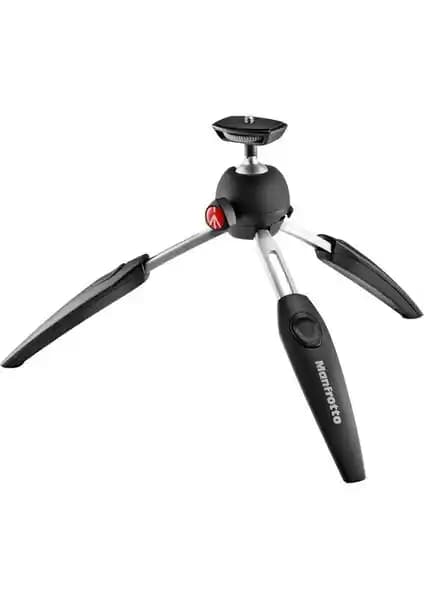 Manfrotto MTPIXI EVO Mini Tripod Siyah: Kompakt, Ayarlanabilir ve Dayanıklı Masaüstü Tripod
