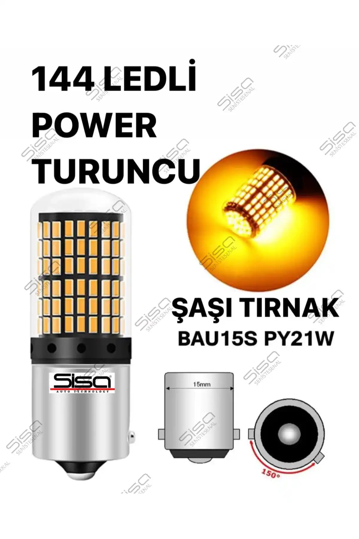 SİSA SENİSTESENAL PY21W Oto Led Sinyal Ampulü: Yüksek Performans ve Universal Uyumluluk