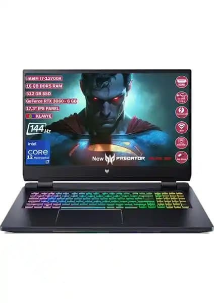 Acer Nitro Predator Helios PH317-56-79MX: Güçlü Oyun ve Eğlence İçin Yüksek Performanslı Dizüstü Bilgisayar