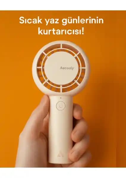 Aecooly Pb01 İç Spiralli Çift Halka Hava Akışı Teknolojili 5 Kademeli Soğutucu El Fanı