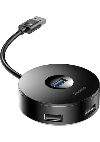 Baseus Round Box Serisi USB Hub Adaptörü 4 USB Portu ile Yüksek Performans ve Taşınabilirlik