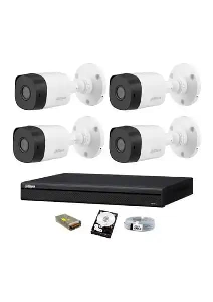 Dahua 4 Kameralı Gece Görüşlü 2MP 1080 FHD Güvenlik Seti ile Güvenliğinizi Artırın