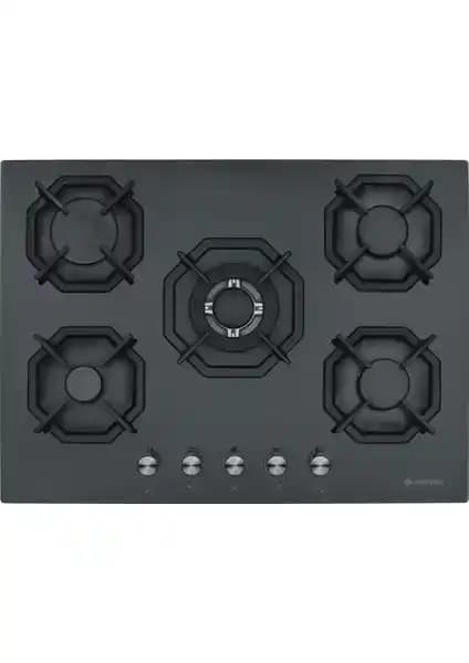 Eminçelik Ec-Ah 2250 Bw Bg70 Siyah Ankastre Gazlı Ocak Modern Mutfaklar İçin