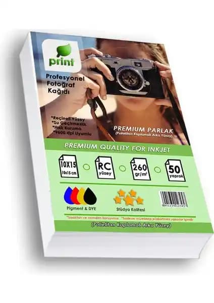 Epson Yazıcılar İçin 10x15 Premium Parlak Fotoğraf Kağıdı 260 gr Paket