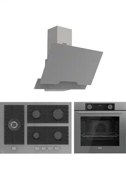 Ferre FryArt BL Modüler Serisi Gri Ankastre Seti Modern ve Şık Mutfak Çözümü