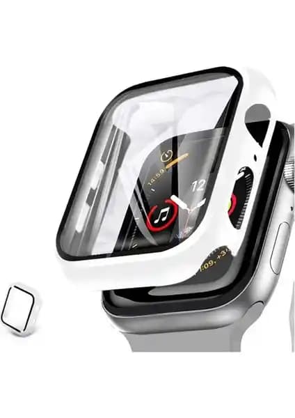 Furenfa Apple Watch 2-6 ve SE 44 mm için Nike Uyumlu Silikon Kılıf ve Ekran Koruyucu