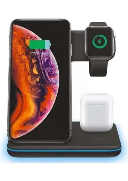 Hzl 3ü 1 Arada Hızlı Şarj Standı Modern Tasarım ve Güvenli Şarj Özellikleriyle