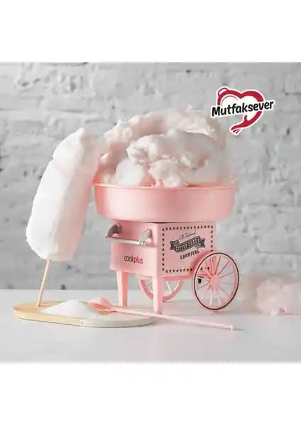 Karaca Cookplus Mutfaksever Plastik Pamuk Şeker Makinesi Nostaljik ve Çok Amaçlı Ev Eğlencesi