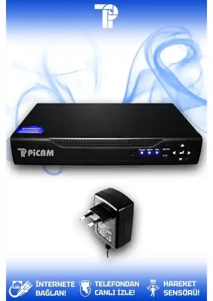 Picam 8 Kanal AHD DVR Xmeye Hibrit Kayıt Cihazı Güvenlik Sistemleri İçin Uygun Çözüm