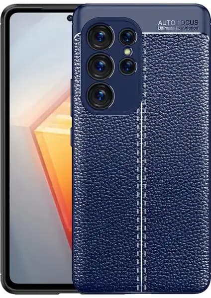 Samsung Galaxy S23 Ultra için Şık ve Dayanıklı Rugan Armor Deri Görünümlü Kılıf