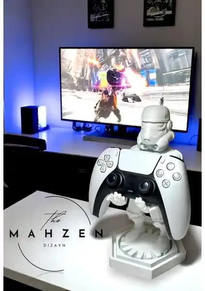 Star Wars Darth Vader ve Stormtrooper Temalı Oyun Kumanda Tutacakları PlayStation 5 Uyumlu