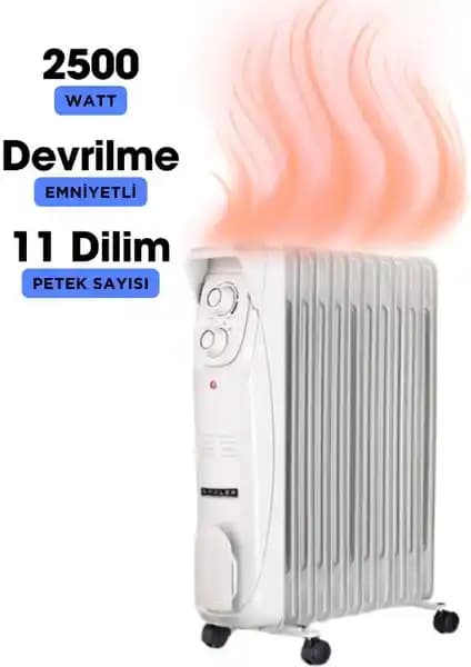 Süsler 11 Dilim Yağlı Radyatör SR-5711: Şık ve Yüksek Performanslı İç Mekan Isıtıcı