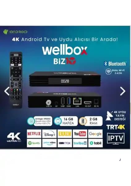Wellbox BİZ10 Android TV Box ve Uydu Alıcısı İncelemesi: Yüksek Çözünürlük ve Bağlantı Seçenekleri