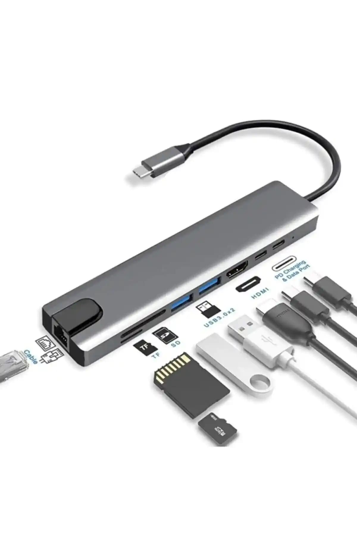 Favors USB Type-C Çoklayıcı: Çoklu Bağlantı Seçenekleri ve Yüksek Performanslı Tasarım
