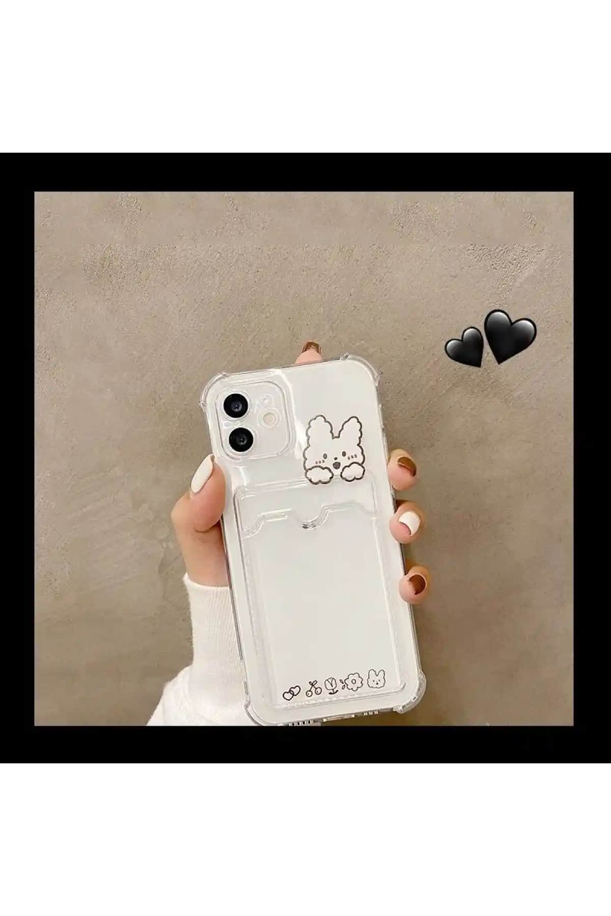 Gaga Elektronik iPhone 11 için şeffaf antishock kartlıklı kılıfı dayanıklı ve şık tasarım