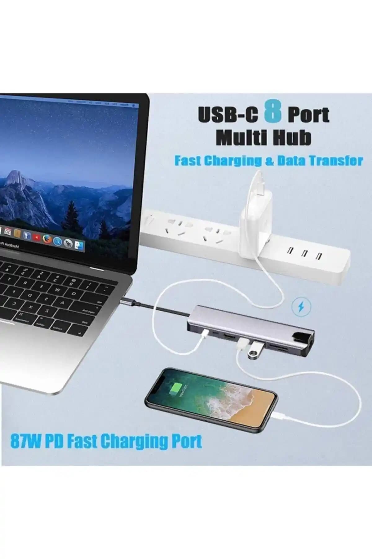 Genel Markalar MacBook Uyumlu Çok Portlu USB Type-C Hub Dönüştürücü Özellikleri ve Kullanıcı Yorumları