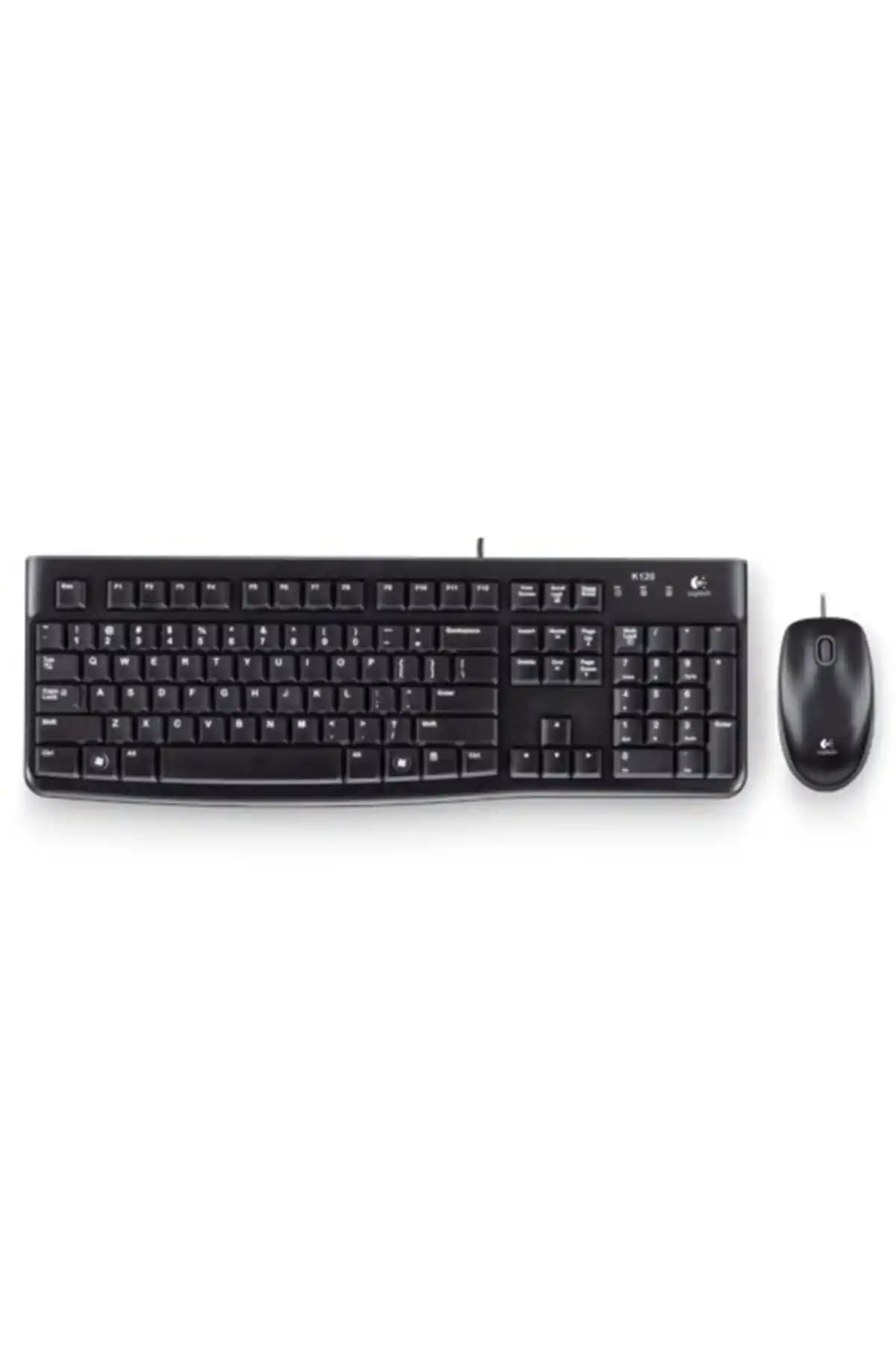 Logitech MK120 USB Kablolu Türkçe Klavye ve Mouse Seti - Dayanıklı ve Ergonomik Tasarım