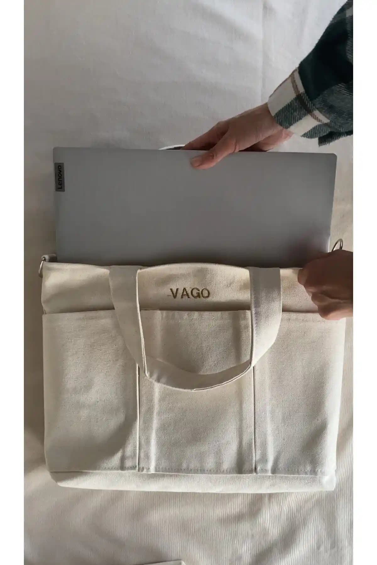 VAGO COLLECTION Organik Kanvas Laptop Çantası: Şıklık ve Fonksiyonellik Bir Arada