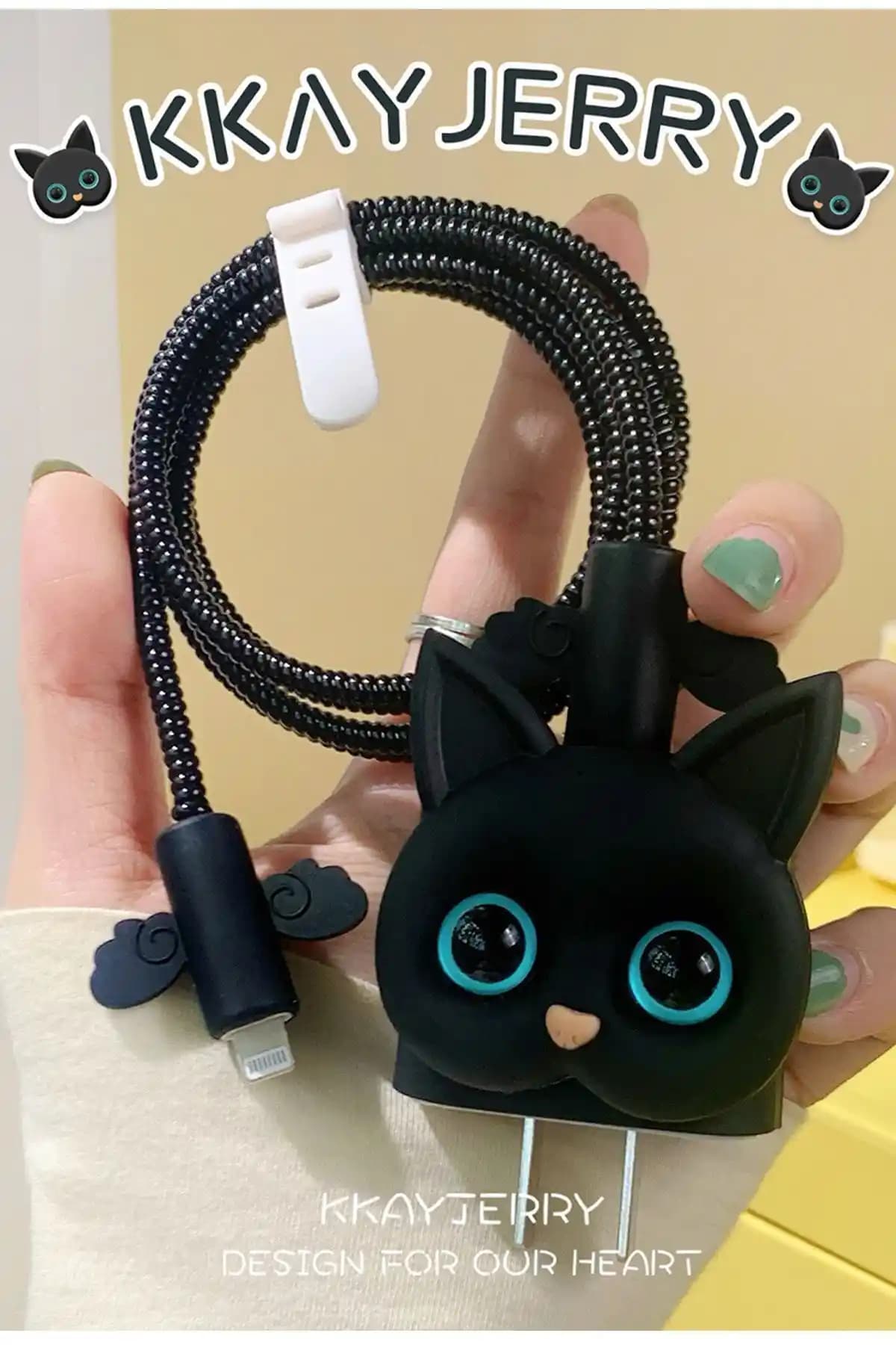 WANNA PROTECT Dayanıklı Figürlü iPhone Şarj Başlığı ve Kablo Koruma Seti İncelemesi