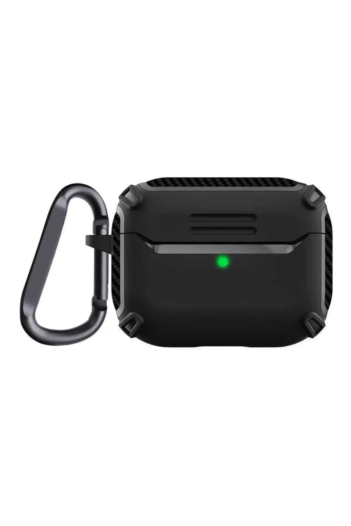 Fibaks Pro 2. Nesil Karbonfiber Dokulu Darbe Emici Airpods Kılıfı Şık ve Dayanıklı Tasarım