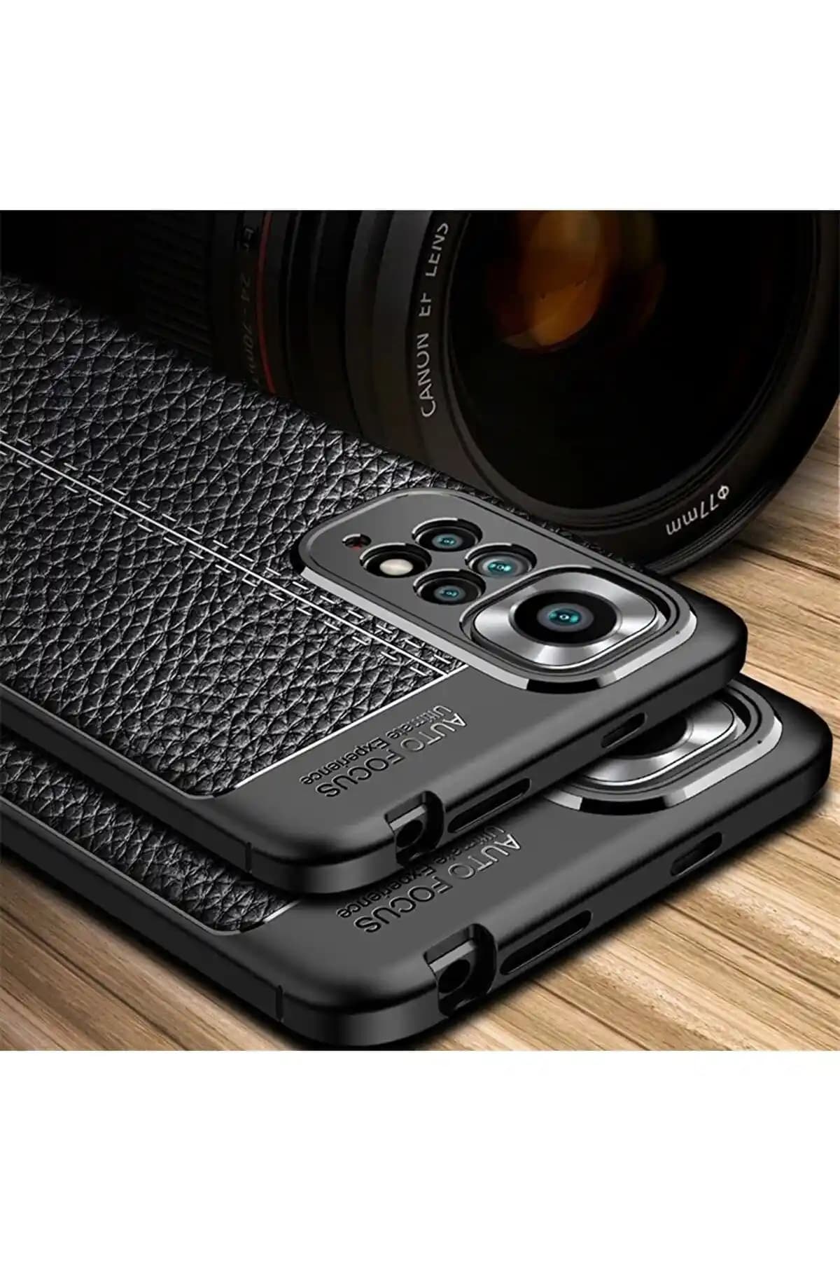 Fibaks Redmi Note 11 Pro ve 12 Pro 4G Kamera Korumalı Deri Görünümlü Kılıf Özellikleri ve Tasarımı