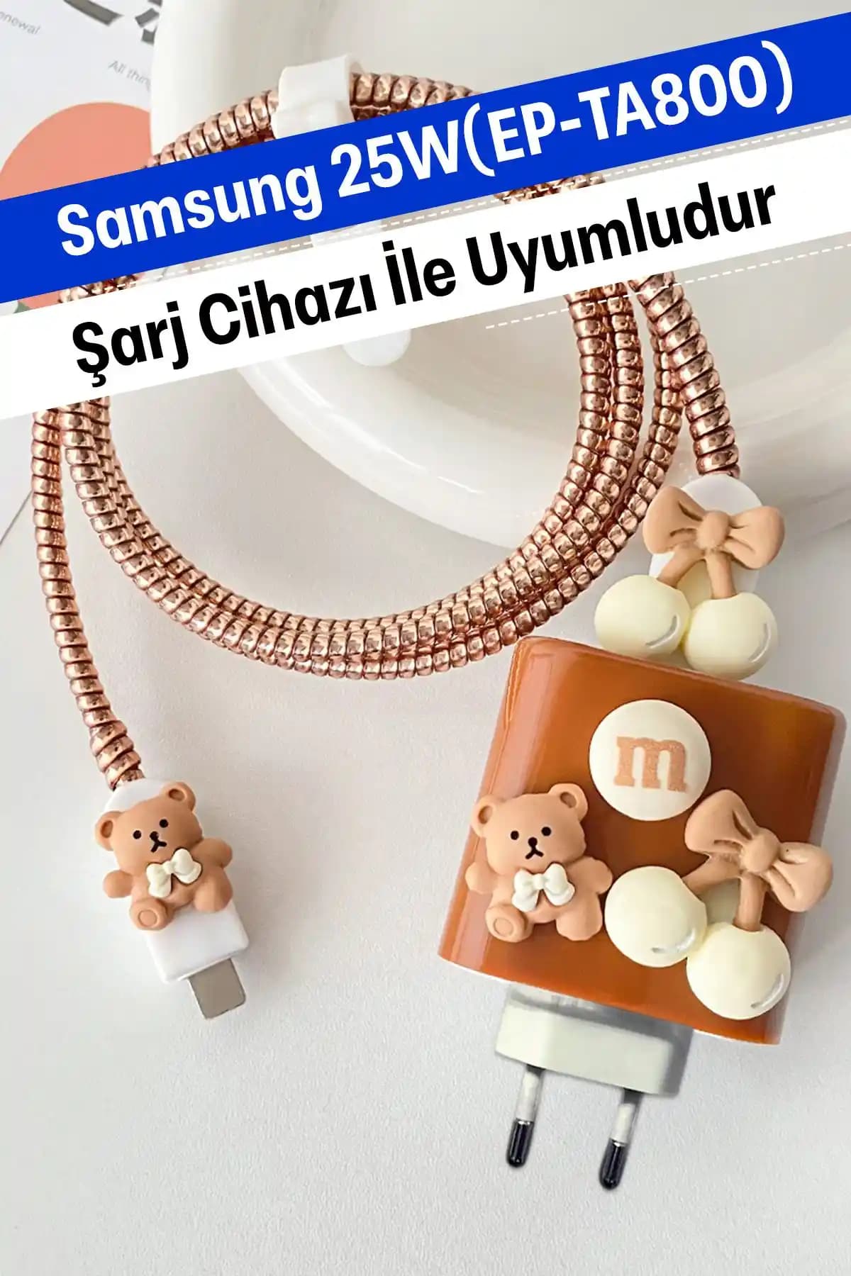 WANNA PROTECT Samsung 25W Hızlı Şarj Uyumlu Şarj Başlığı ve Koruma Seti